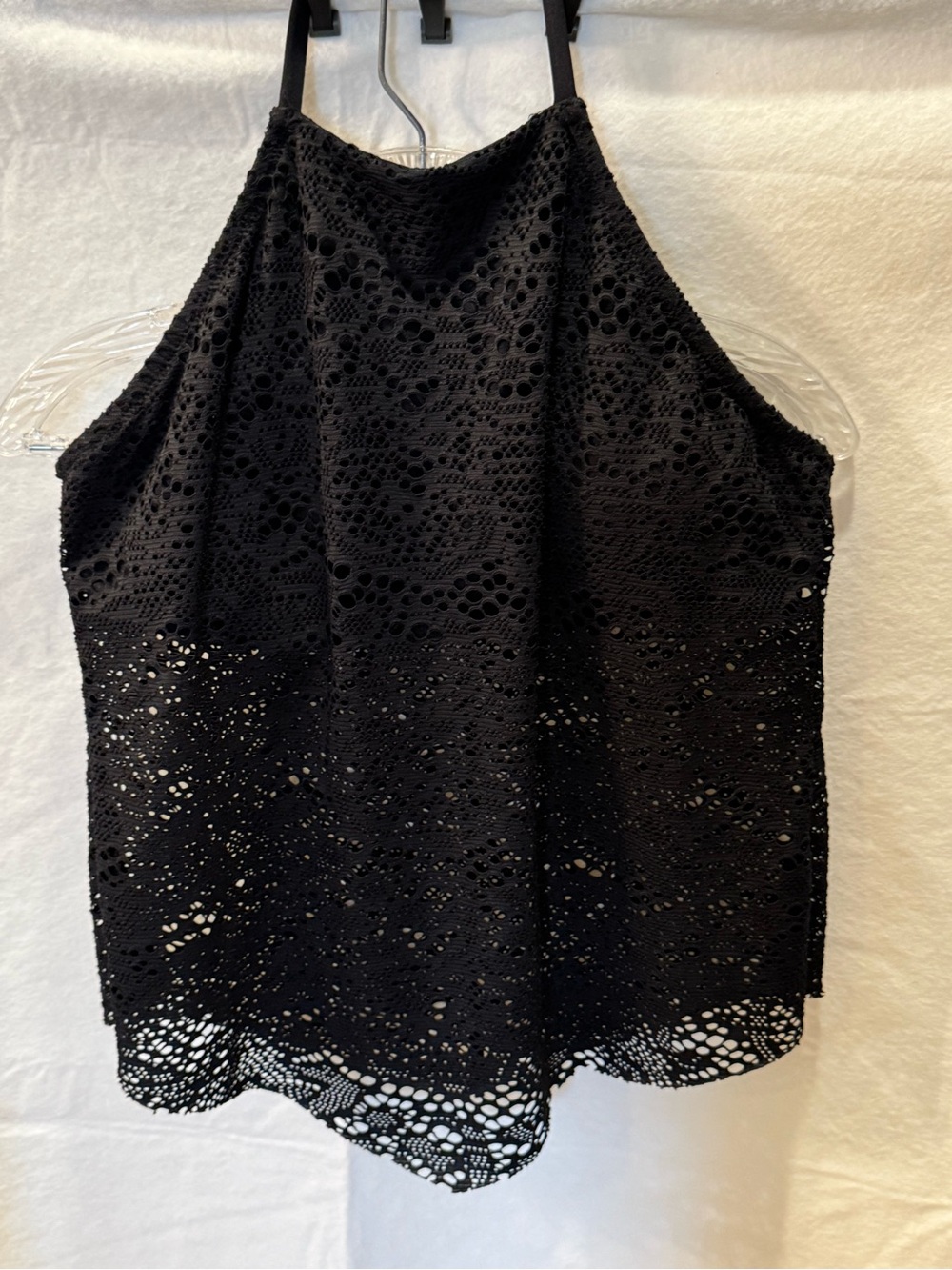 Mossimo Black eyelet lace Halter Tank Top